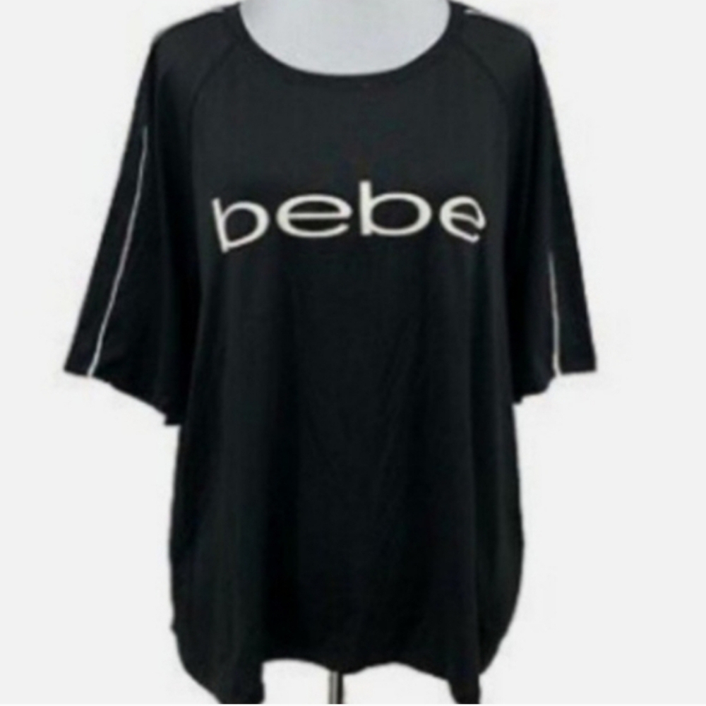 bebe Black Logo Tee